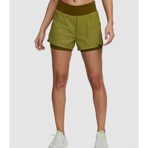 Nike Run Division Women's XS Mid-Rise 2-in-1 Reflective Shorts Olive  $78